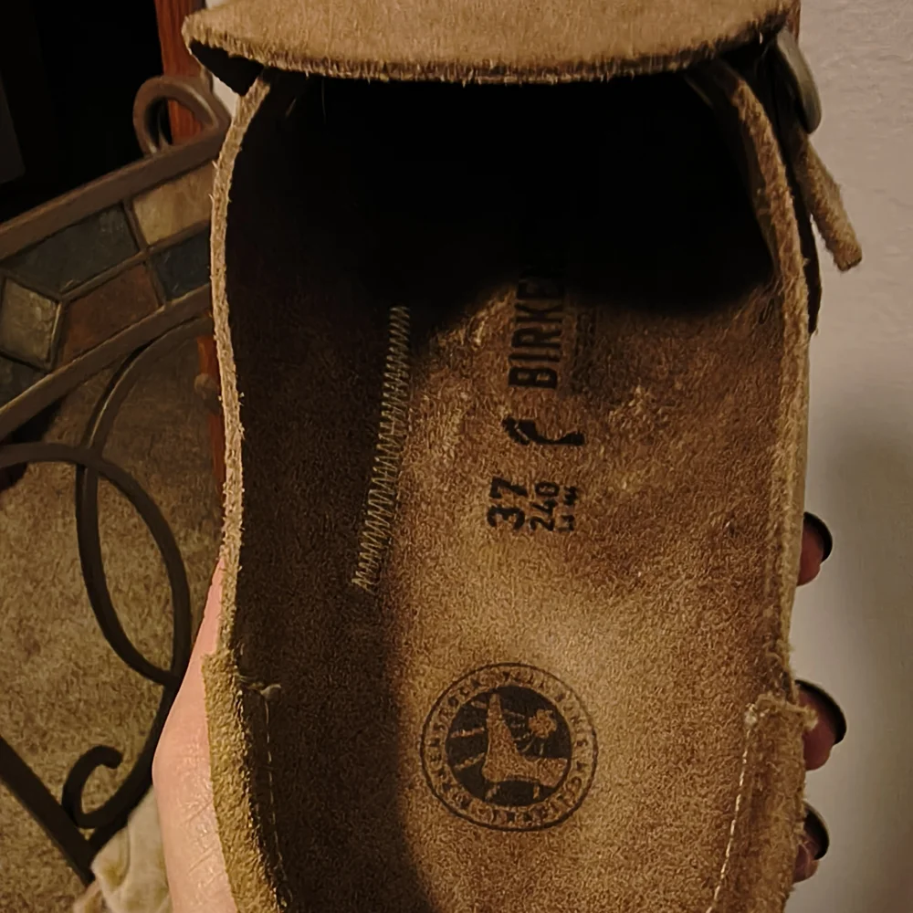 Birkenstock Brown Suede Slip-On Loafers with Buckle